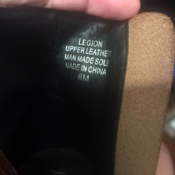 Jeffrey Campbell Legion Boot Women 8M Red Patent Leather Heel Lace Zip Lug Ankle - Picture 12 of 14